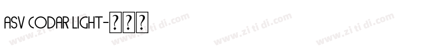 asv codar light字体转换 asv codar light字体转换